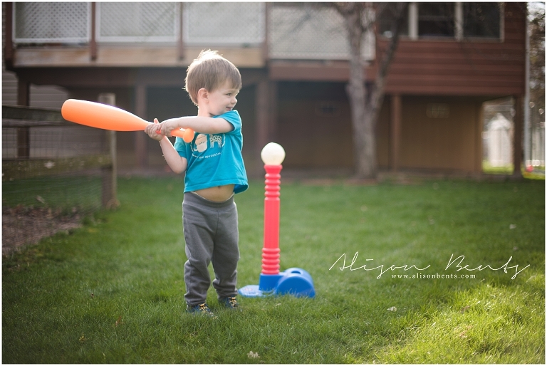Rosemount Family Photographer | Alison Bents | belly baseball
